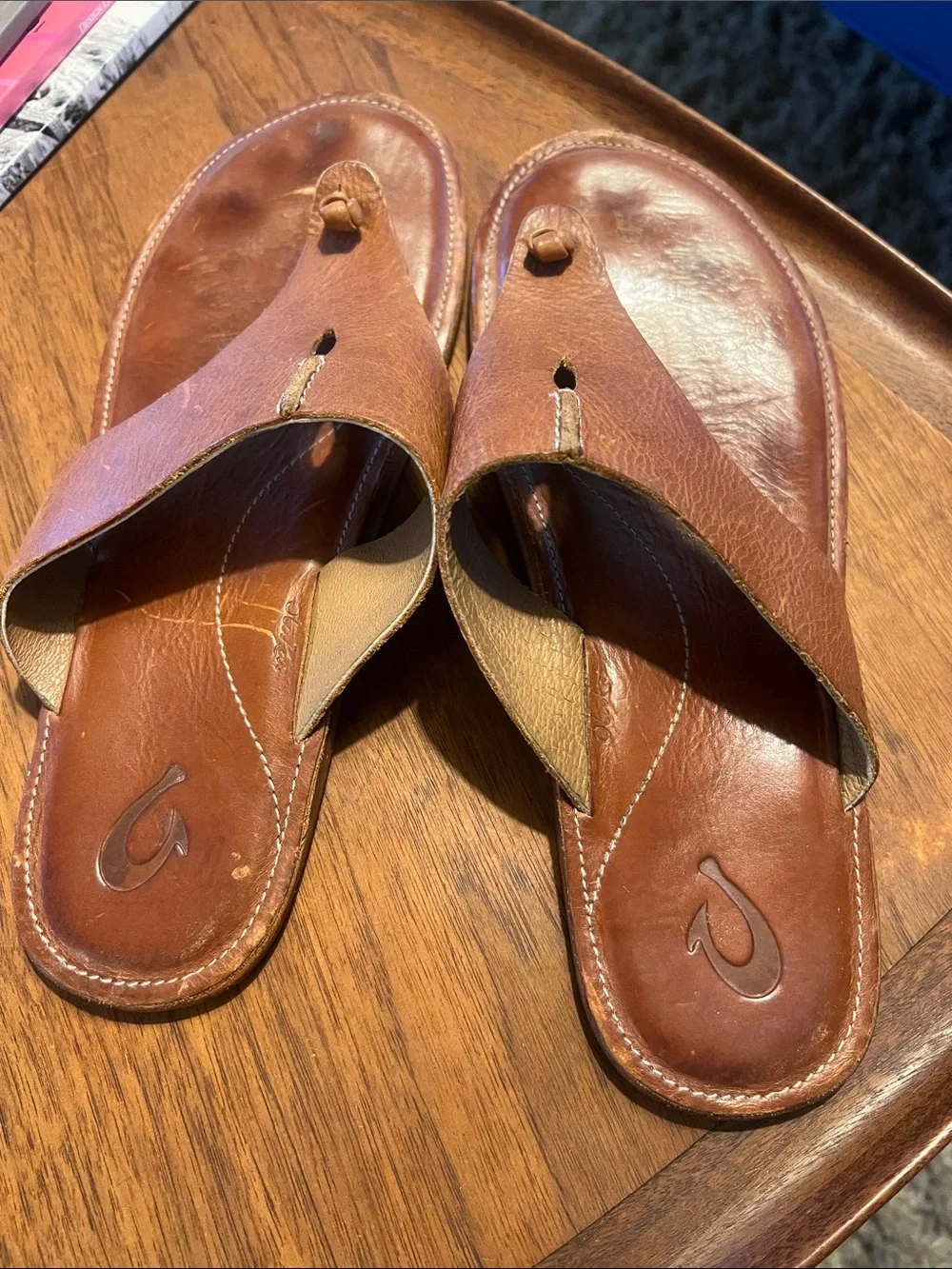 OluKai Leather Flip Flops - Picture 3 of 4